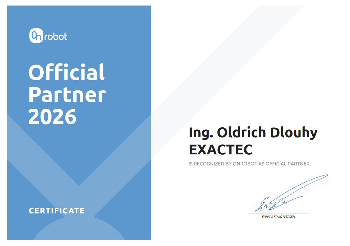 Certifikat OnRobot